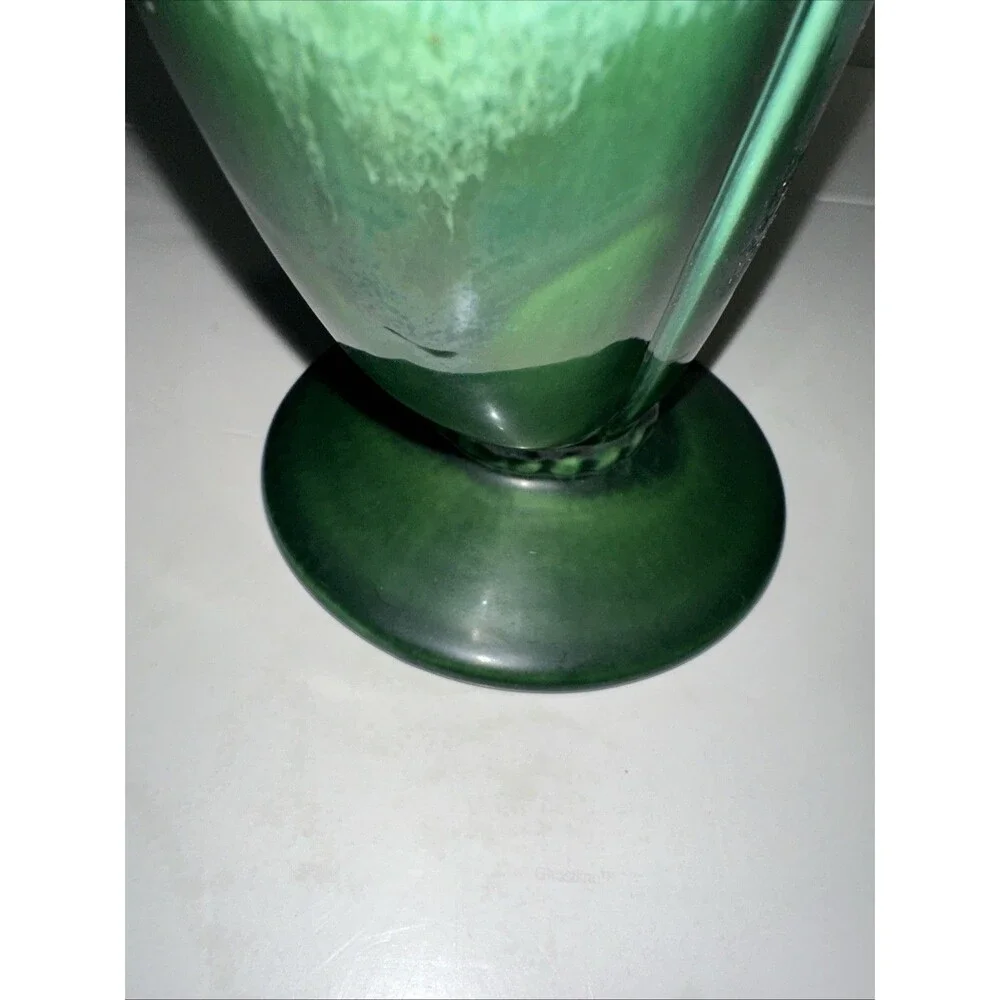 Amazing MCM Royal HAEGER - Art Deco TULIP FAN VASE GREEN Flower-Ware R1523